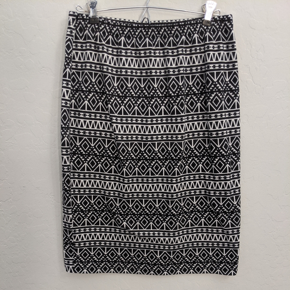 Aztec Black/White Skirt